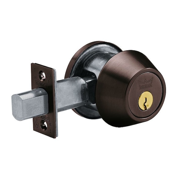 Heavy-Duty Tubular Dead Bolt Cylinder x Blank Plate Conventional Cylinder Keyed Different 2 Nickel